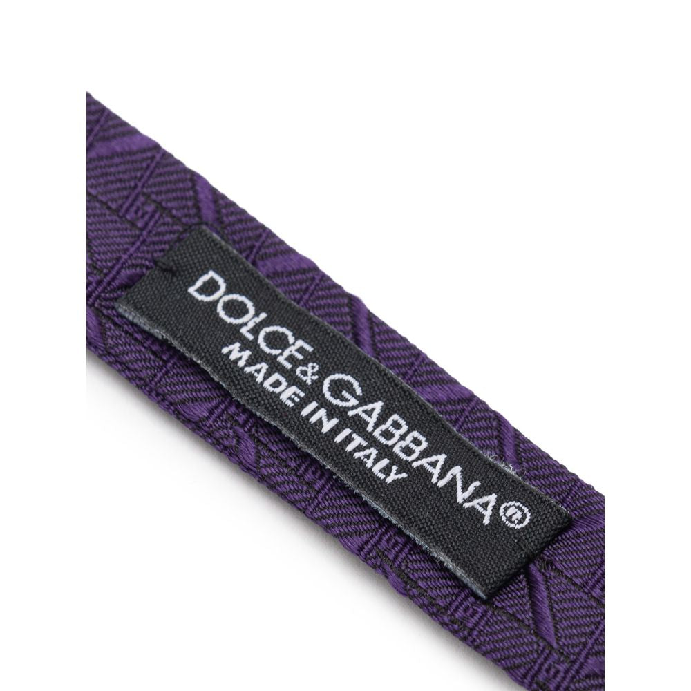 Dolce &amp; Gabbana Purple Silk Bowty