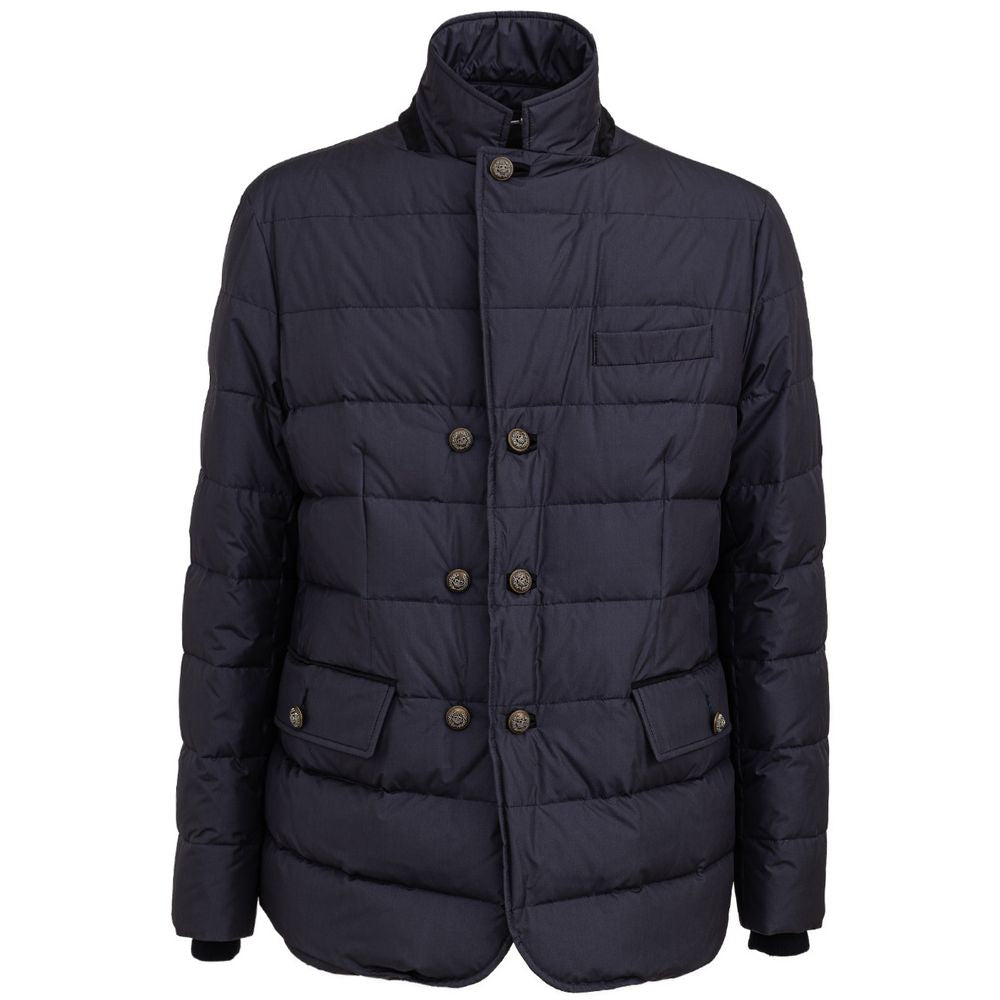 Dolce & Gabbana Blue Polyester Jackets & Coat