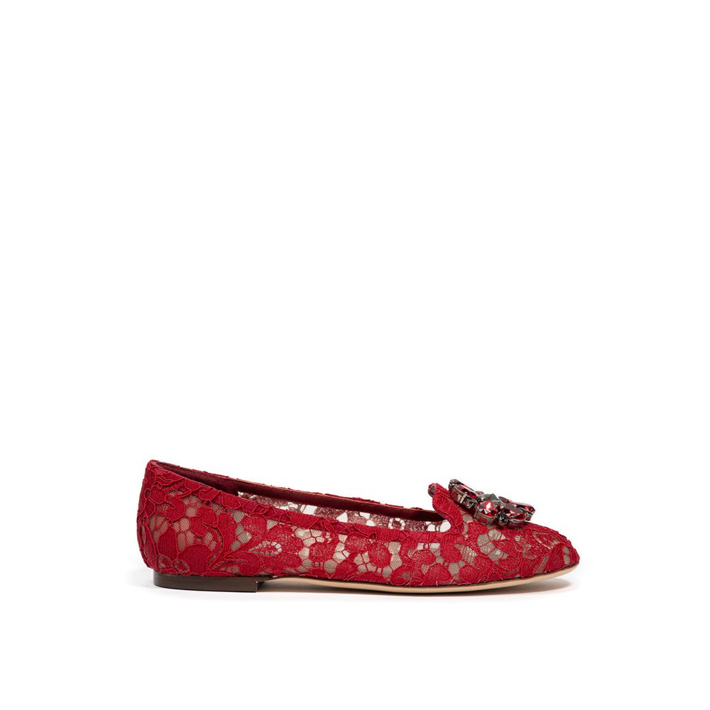 Ballerines en viscose rouge Dolce &amp; Gabbana