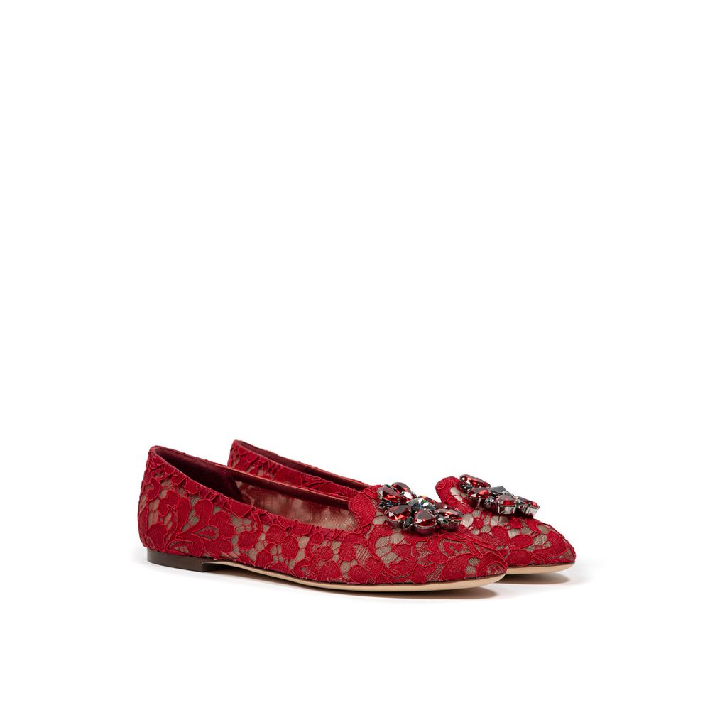 Ballerines en viscose rouge Dolce &amp; Gabbana
