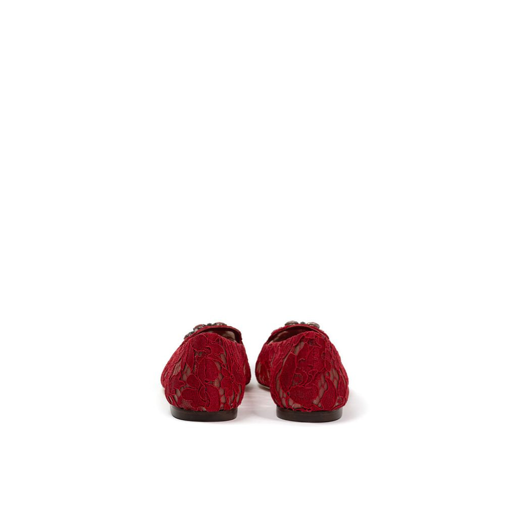 Ballerines en viscose rouge Dolce &amp; Gabbana