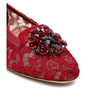 Ballerines en viscose rouge Dolce &amp; Gabbana