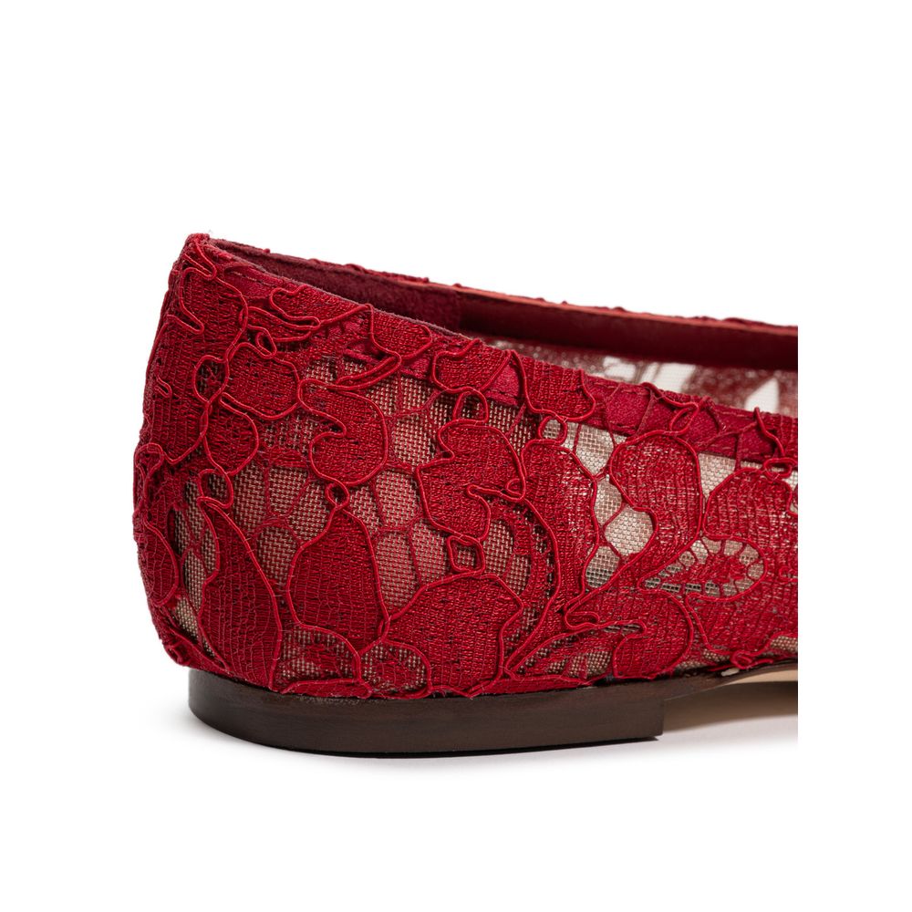 Ballerines en viscose rouge Dolce &amp; Gabbana