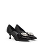 Escarpin en viscose noire Dolce & Gabbana