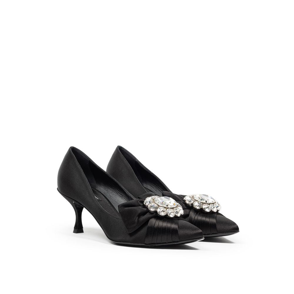 Escarpin en viscose noire Dolce & Gabbana