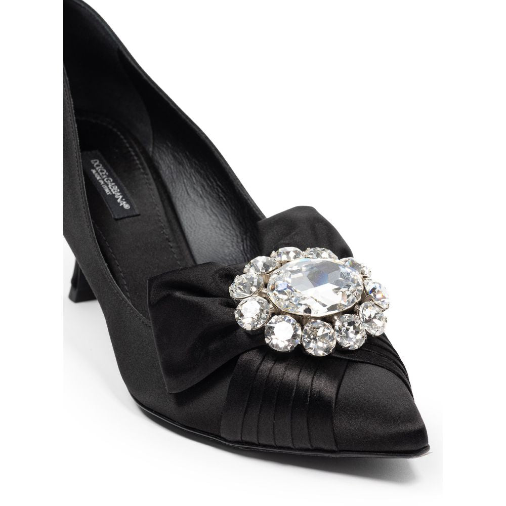 Escarpin en viscose noire Dolce & Gabbana