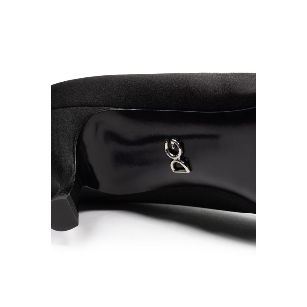 Escarpin en viscose noire Dolce & Gabbana