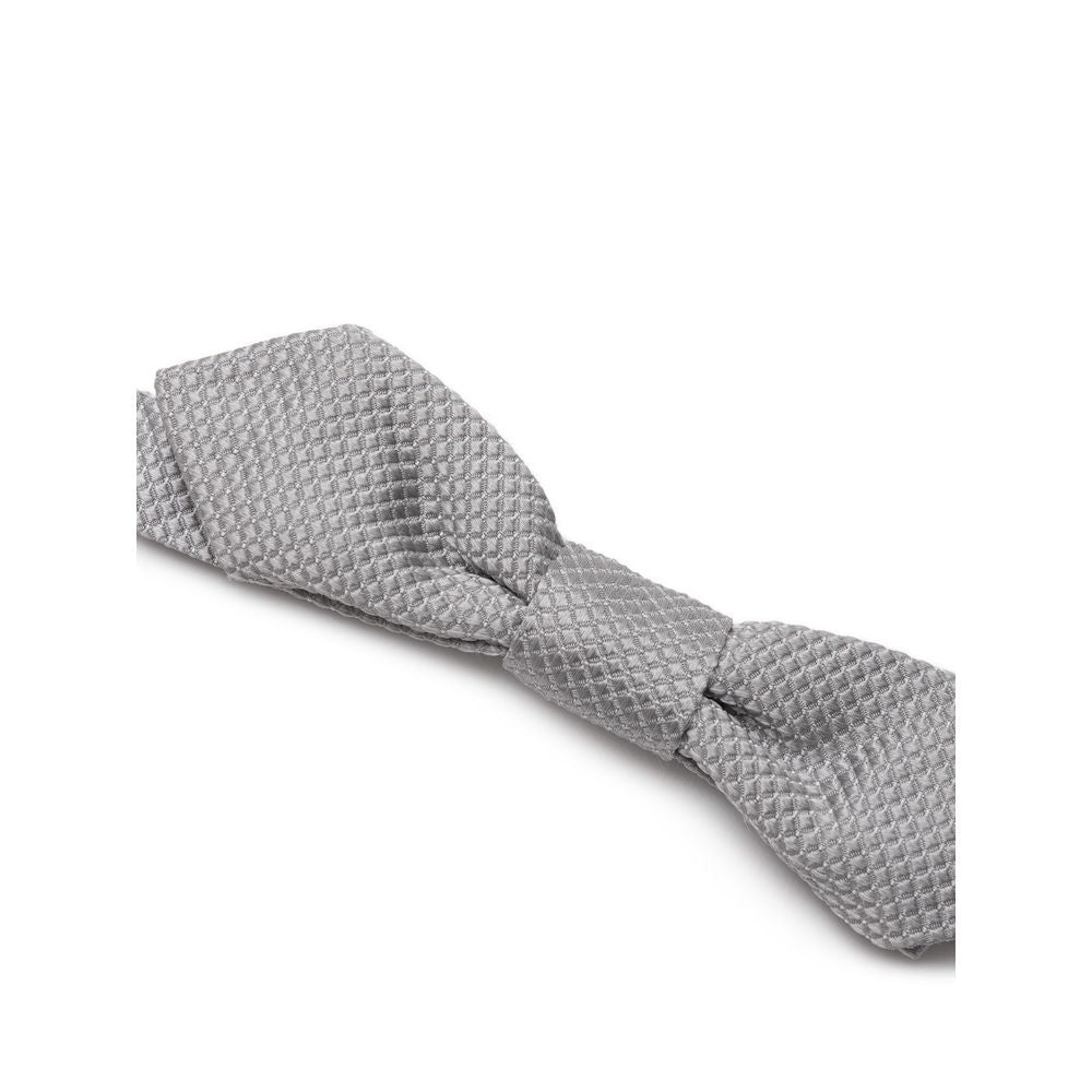 Dolce &amp; Gabbana Gray Silk Bowty