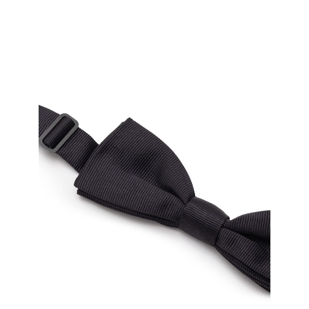 Dolce &amp; Gabbana Black Silk Bowty