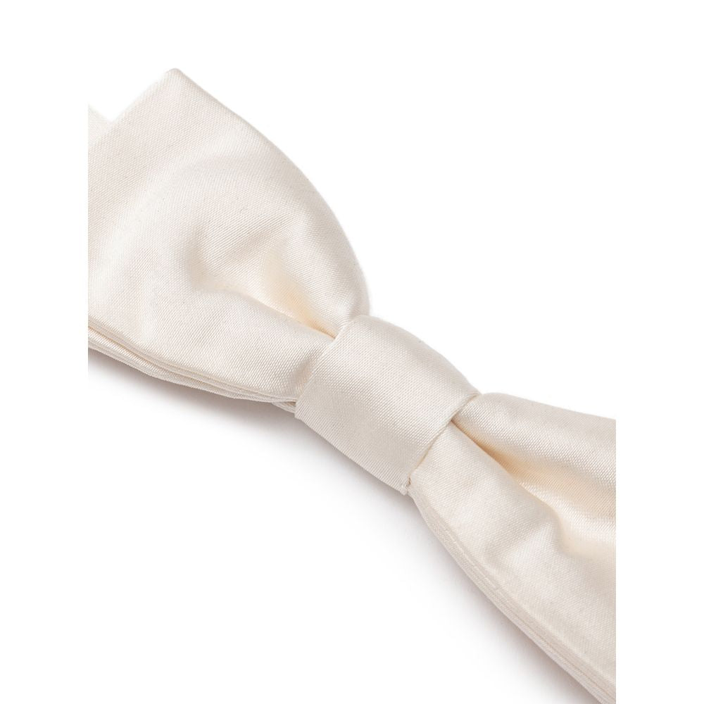 Dolce &amp; Gabbana White Silk Bowty