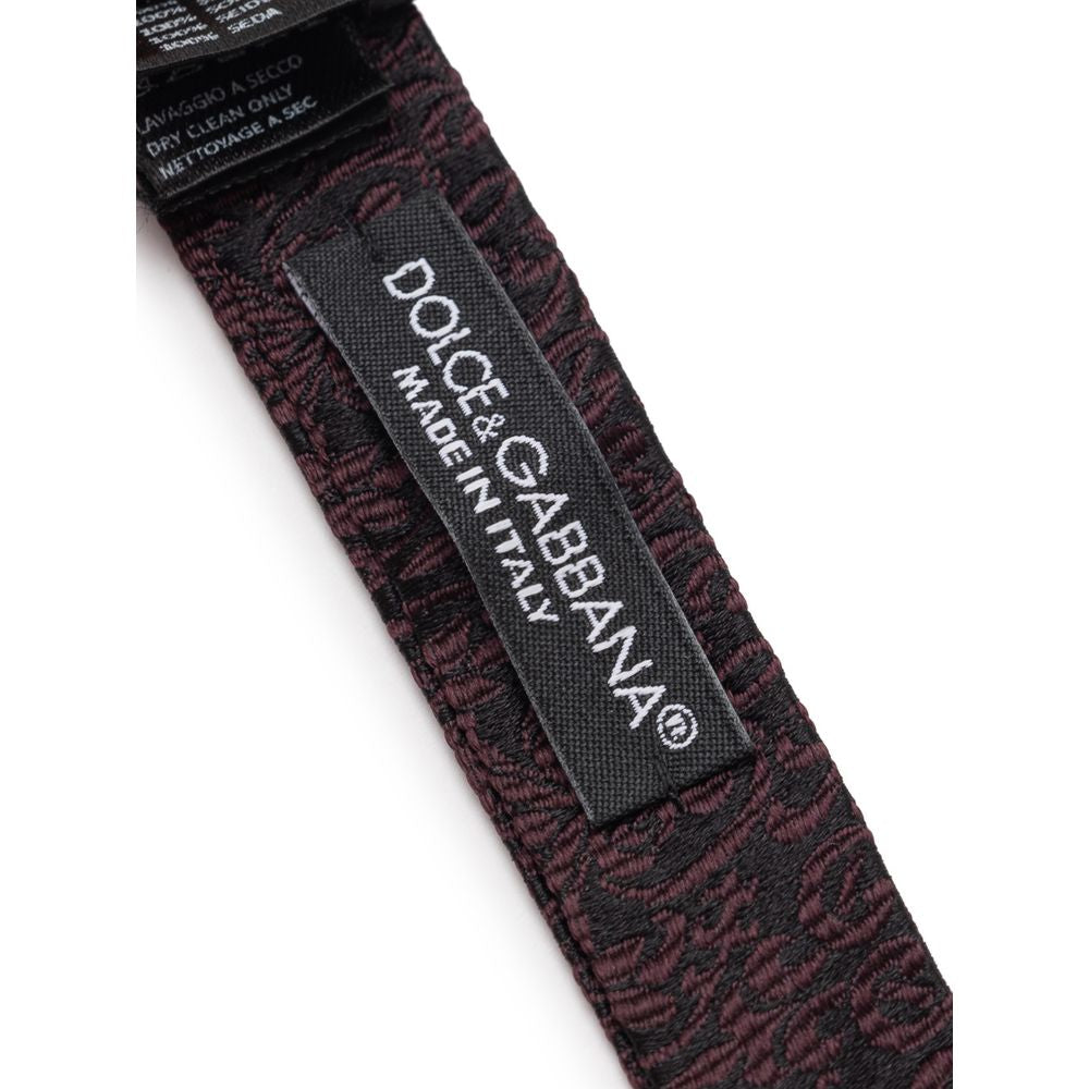 Dolce &amp; Gabbana Black Silk Bowty