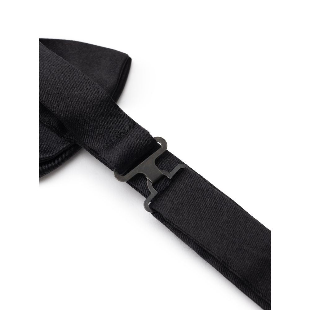 Dolce &amp; Gabbana Black Silk Bowty