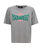 Dsquared² Chic Gray Cotton Tee for the Modern Woman