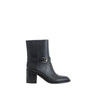 Botte en cuir noir Burberry