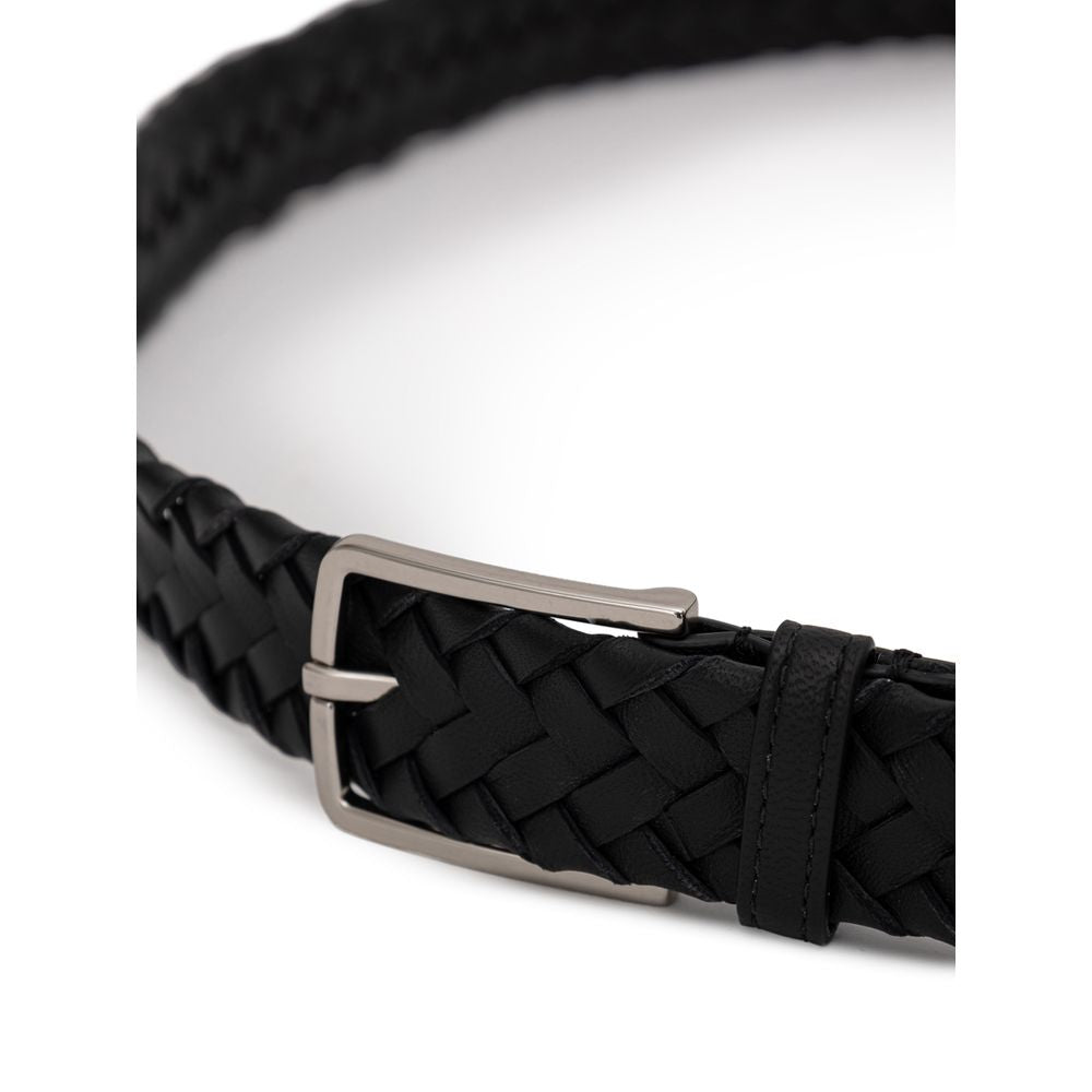 Ceinture en cuir noir Bottega Veneta