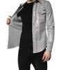 Dolce & Gabbana Metallic Gray Cotton Button Down Shirt