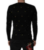 Dolce & Gabbana Black Pineapple Crew Neck Pullover Sweater