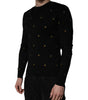 Dolce & Gabbana Black Pineapple Crew Neck Pullover Sweater