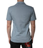 Polo décontracté à boutons en coton bleu Dolce &amp; Gabbana pour homme