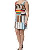 Dolce & Gabbana Multicolor Cotton Stripe Sleeveless Dress