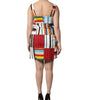 Dolce & Gabbana Multicolor Cotton Stripe Sleeveless Dress