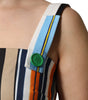 Dolce & Gabbana Multicolor Cotton Stripe Sleeveless Dress