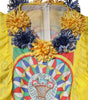 Dolce & Gabbana Multicolour Carretto Print Kaftan Twill Dress