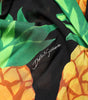 Dolce & Gabbana Black Silk Pineapple Draped Print Wrap Dress