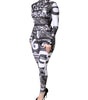 Dolce & Gabbana Black Logo Turtleneck Bodycon Jumpsuit Dress