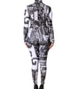 Dolce & Gabbana Black Logo Turtleneck Bodycon Jumpsuit Dress
