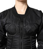 Dolce & Gabbana Black Nylon Full Zip Bustier Corset Jacket