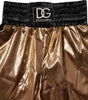 Short taille haute Dolce & Gabbana métallisé doré pour femme