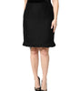 Mini-jupe crayon taille haute à franges en laine noire Dolce &amp; Gabbana