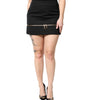 Mini-jupe taille haute en laine vierge noire Dolce &amp; Gabbana