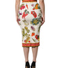 Jupe crayon mi-longue taille haute multicolore Dolce &amp; Gabbana