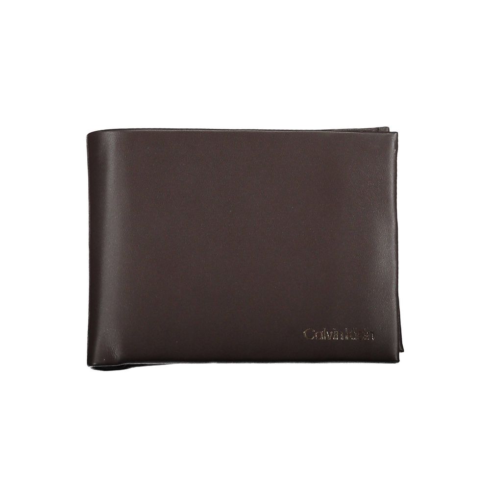 Portefeuille élégant en cuir à deux compartiments Calvin Klein