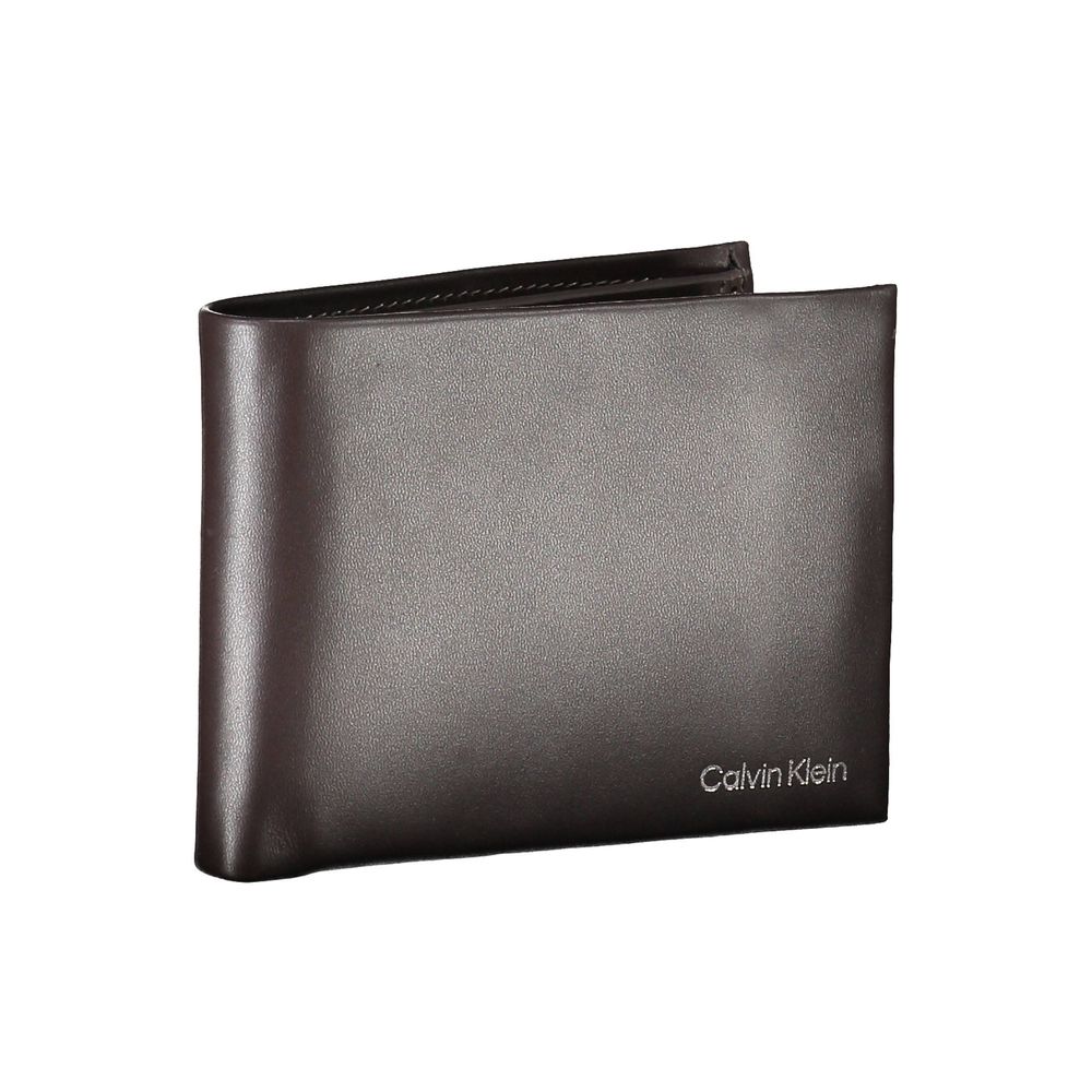 Portefeuille élégant en cuir à deux compartiments Calvin Klein