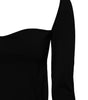 Dolce & Gabbana Black Square Neckline Long Sleeves Sweater
