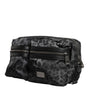 Dolce & Gabbana Black Gray Leopard DG Logo Belt Waist Fanny Pack Bag