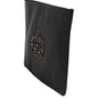 Dolce &amp; Gabbana Black Calfskin Crown Embellished Clutch Pouch Bag