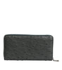 Dolce & Gabbana Green Ostrich Logo Plaque Zip Around Continental Wallet