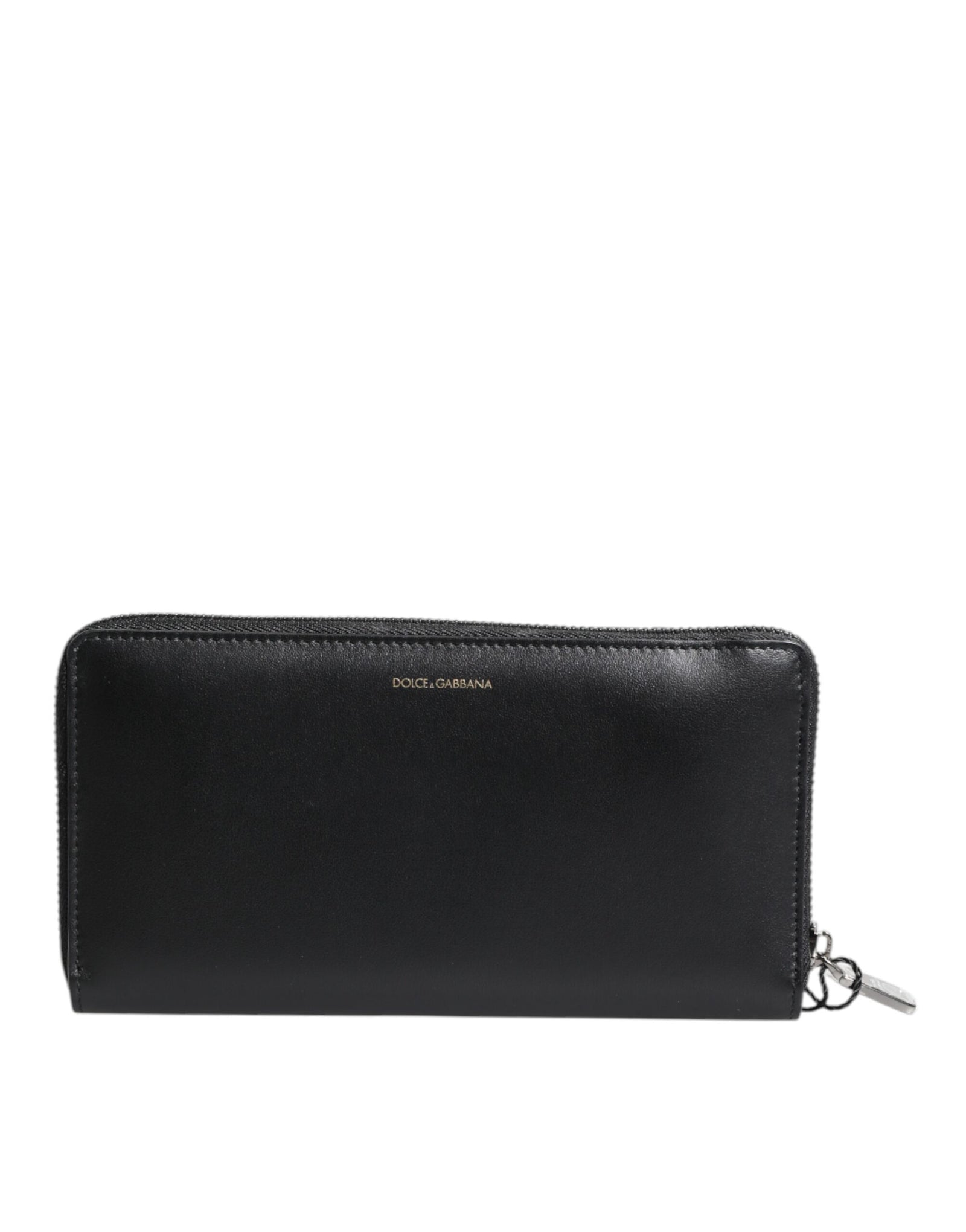 Portefeuille continental Dolce &amp; Gabbana en cuir exotique noir et bleu gaufré