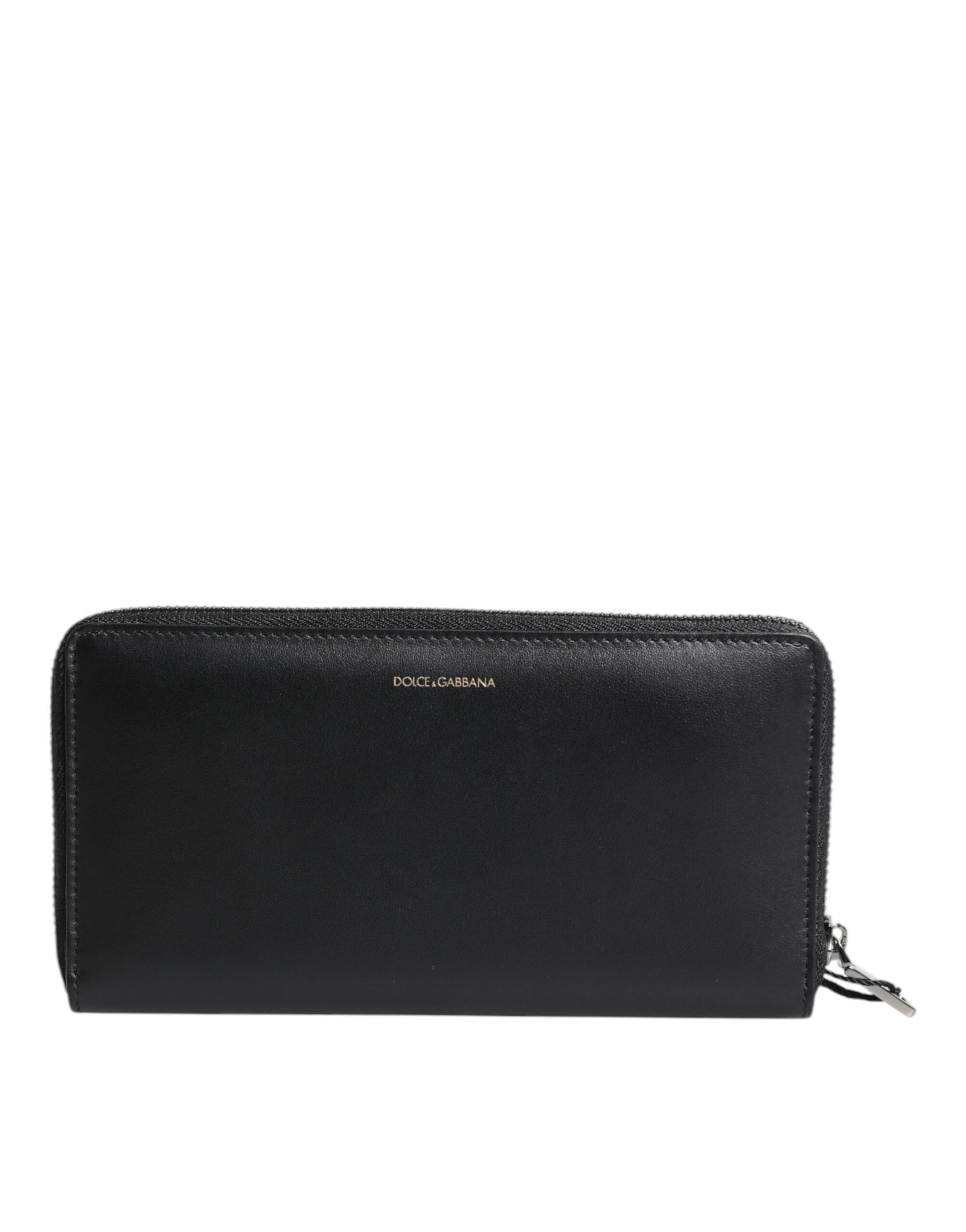 Portefeuille continental Dolce &amp; Gabbana en cuir exotique noir et bleu gaufré