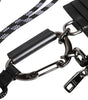 Dolce & Gabbana Black Leather Lanyard Zip Around Card Holder Wallet
