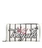Dolce & Gabbana White Leather DG Crown Royals Continental Zip Around Wallet