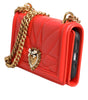 Dolce & Gabbana Red Leather Quilted Devotion Crossbody Phone Cover Bag