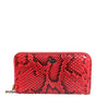 Portefeuille continental zippé en cuir exotique rouge Dolce & Gabbana