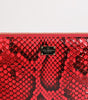 Portefeuille continental zippé en cuir exotique rouge Dolce & Gabbana