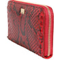 Portefeuille continental zippé en cuir exotique rouge Dolce & Gabbana
