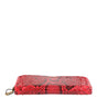 Portefeuille continental zippé en cuir exotique rouge Dolce & Gabbana